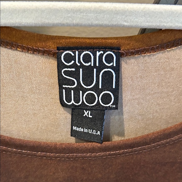 CLARA SUNWOO Abstract Brown and Blue Top - Picture 2 of 5